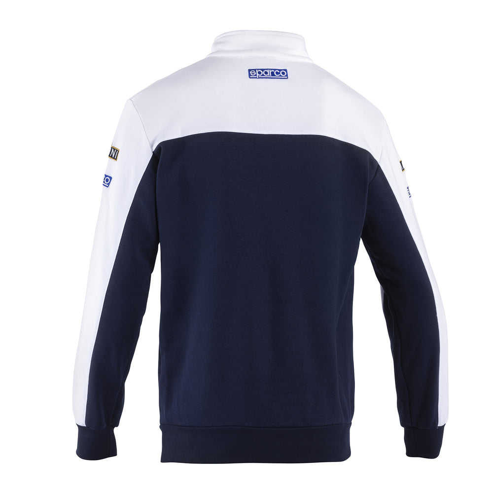 Felpa Mezza Zip Sparco Martini Racing - Blu / Bianco