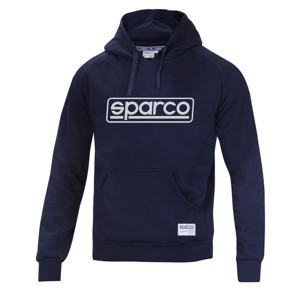 Felpa con Cappuccio Sparco Frame - Blu Marine