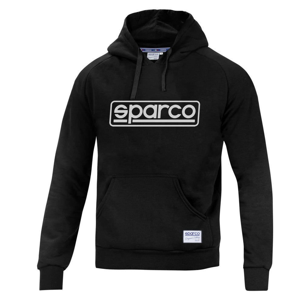 Felpa con Cappuccio Sparco Frame - Nero