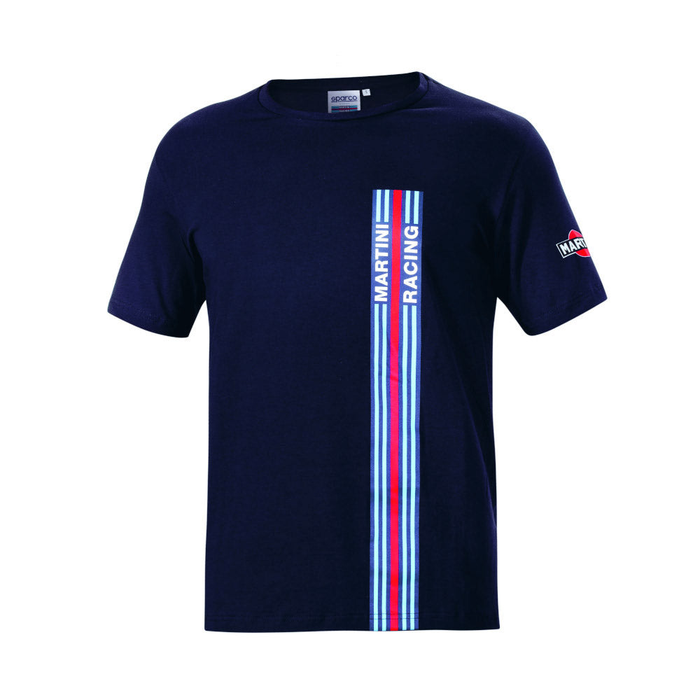 T-Shirt a Righe Sparco Martini Racing - Blu