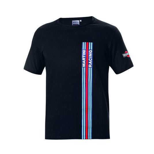 T-Shirt a Righe Sparco Martini Racing - Nero