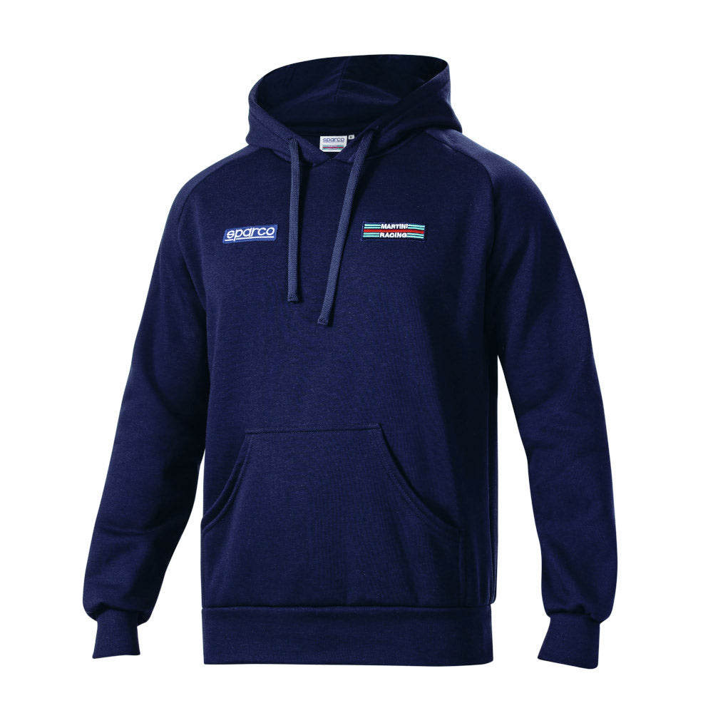 Felpa con Cappuccio a Righe Sparco Martini Racing - Blu