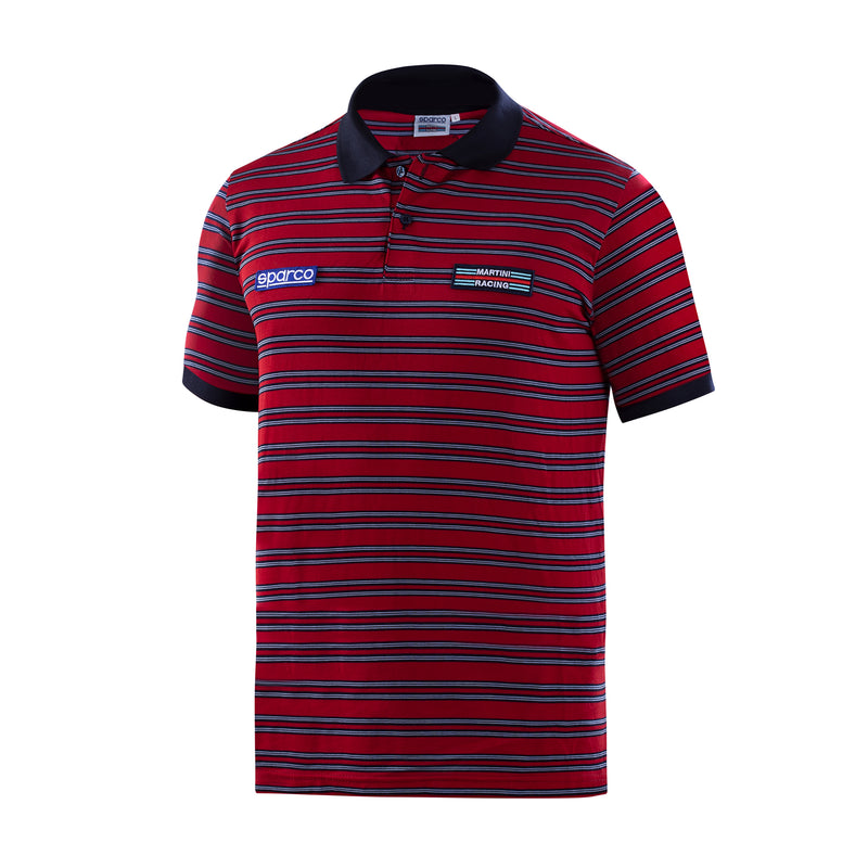 Carica immagine in Galleria Viewer, Polo a Righe Sparco Martini Racing Replica - Rosso
