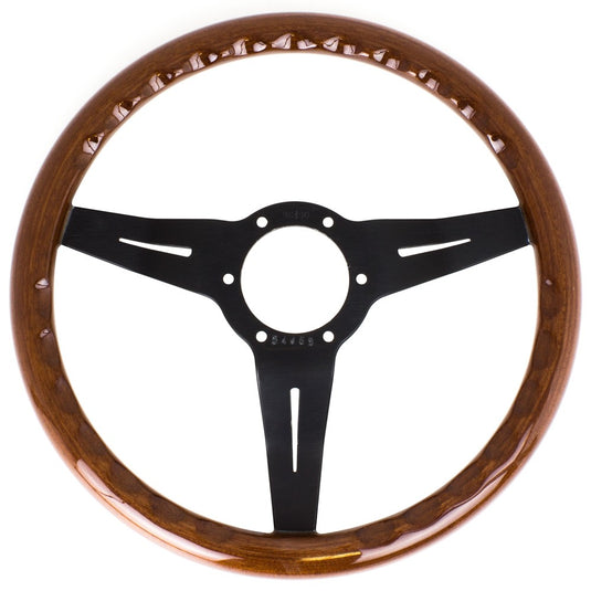 Volante Nardi Deep Corn, Legno, Razze Nere, a Calice 50 mm, Ø33 cm