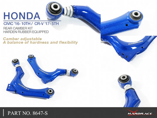 Bracci Superiori Posteriori Regolabili (Camber Kit) Hardrace per Honda Accord (18-22)
