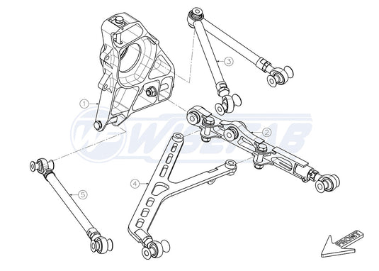 Kit Posteriore Wisefab "Grip" per Honda S2000