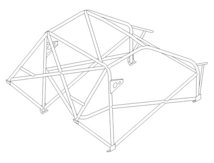 Carica immagine in Galleria Viewer, Roll Bar Storico Custom Cages da Saldare per Mini GPA - FIA (T45)
