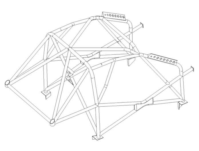 Carica immagine in Galleria Viewer, Roll Bar Multipunto Custom Cages da Saldare per Peugeot 107 - FIA
