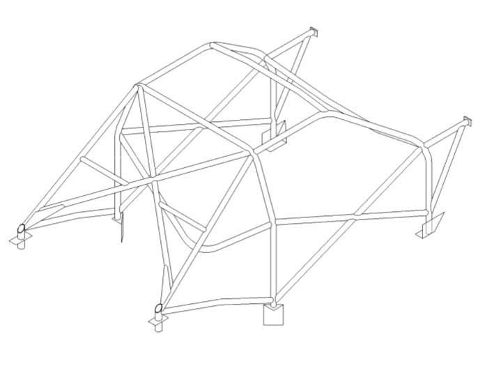 Roll Bar Multipunto Custom Cages da Saldare per Peugeot 306 - FIA