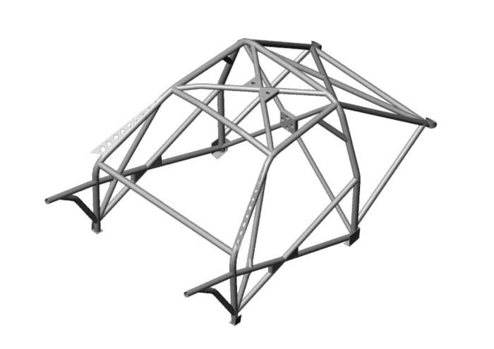 Carica immagine in Galleria Viewer, Roll Bar Multipunto Custom Cages da Saldare per Renault Clio 2 - FIA
