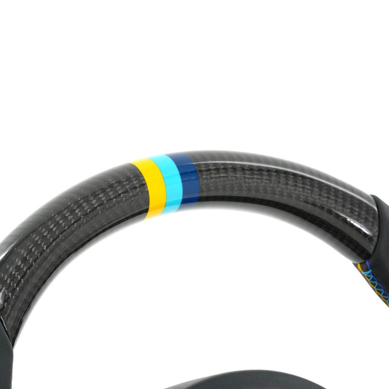 Carica immagine in Galleria Viewer, Volante GReddy in Carbonio Nero con Cuciture Tricolori per Toyota GT86 (17-21) &amp; GR86
