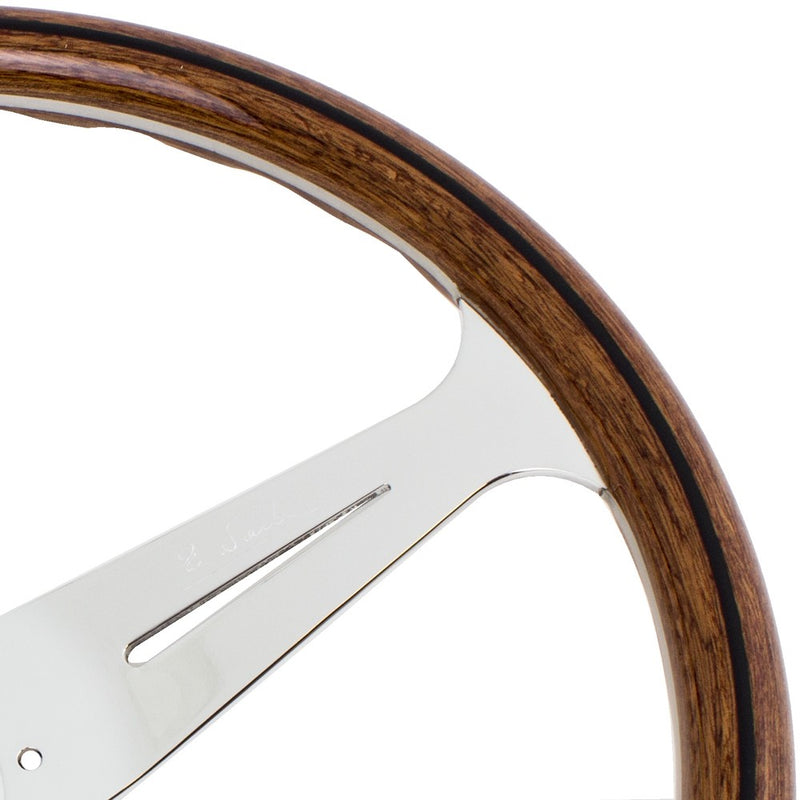 Carica immagine in Galleria Viewer, Volante Nardi Classic ND39, Legno, Razze Cromate, a Calice 40 mm
