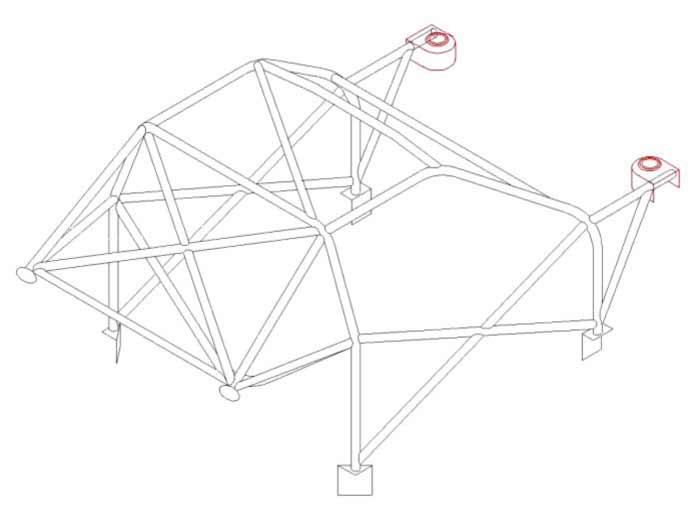 Carica immagine in Galleria Viewer, Roll Bar Multipunto Custom Cages da Saldare per Opel Corsa A - FIA (T45)
