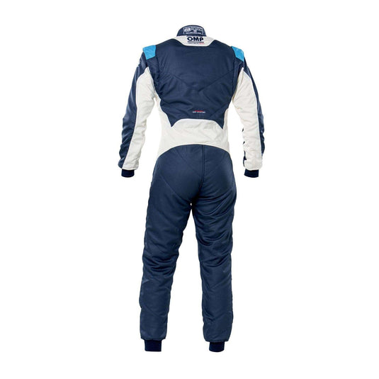 Tuta OMP Tecnica EVO Blu Marine / Grigio / Ciano (FIA 8856-2018)