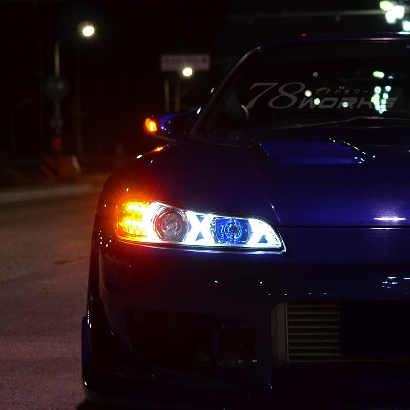 Carica immagine in Galleria Viewer, Fari Anteriori 78Works a LED per Nissan Silvia S15
