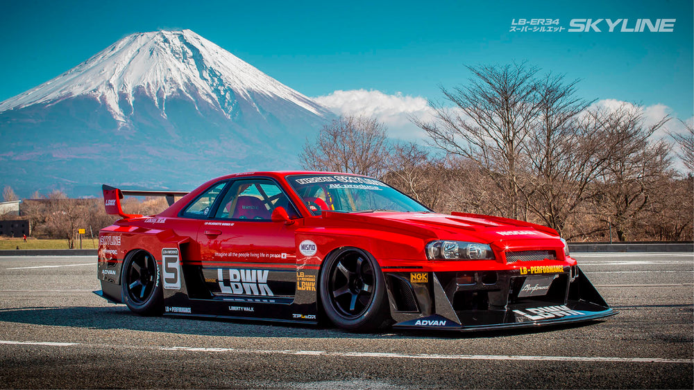 Kit Carrozzeria Liberty Walk LB Super Silhouette per Nissan Skyline R34