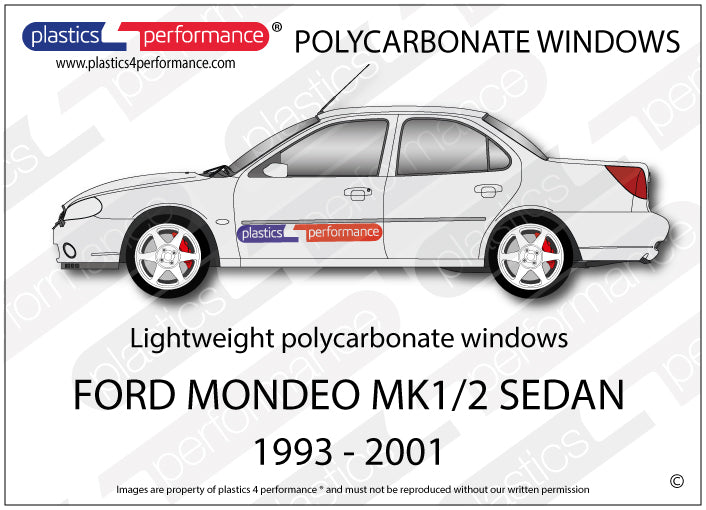 Vetri in Policarbonato per Ford Mondeo MK1/2 Berlina 4 Porte