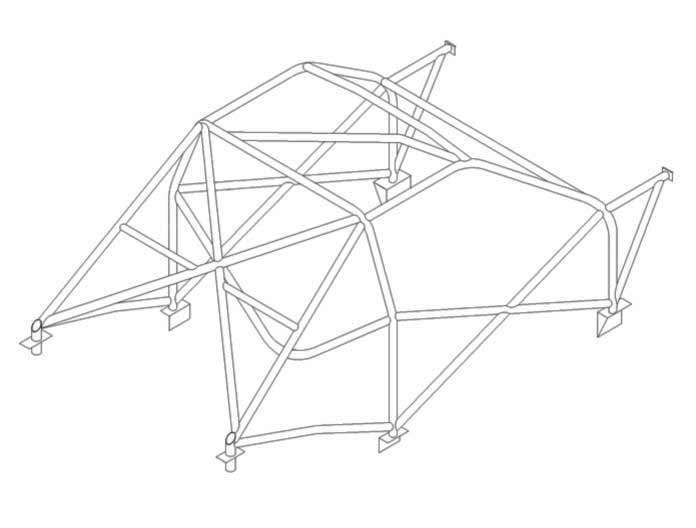 Carica immagine in Galleria Viewer, Roll Bar Multipunto Custom Cages da Saldare per Citroen Saxo - FIA (T45)
