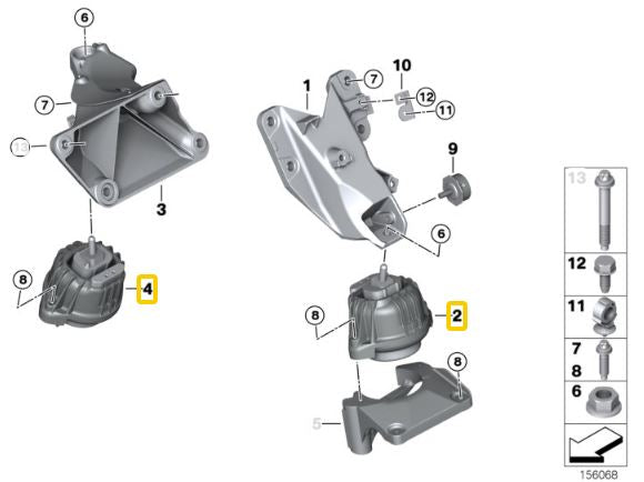 Carica immagine in Galleria Viewer, Supporti Motore Rigidi IRP per BMW E8X / E9X - Non M
