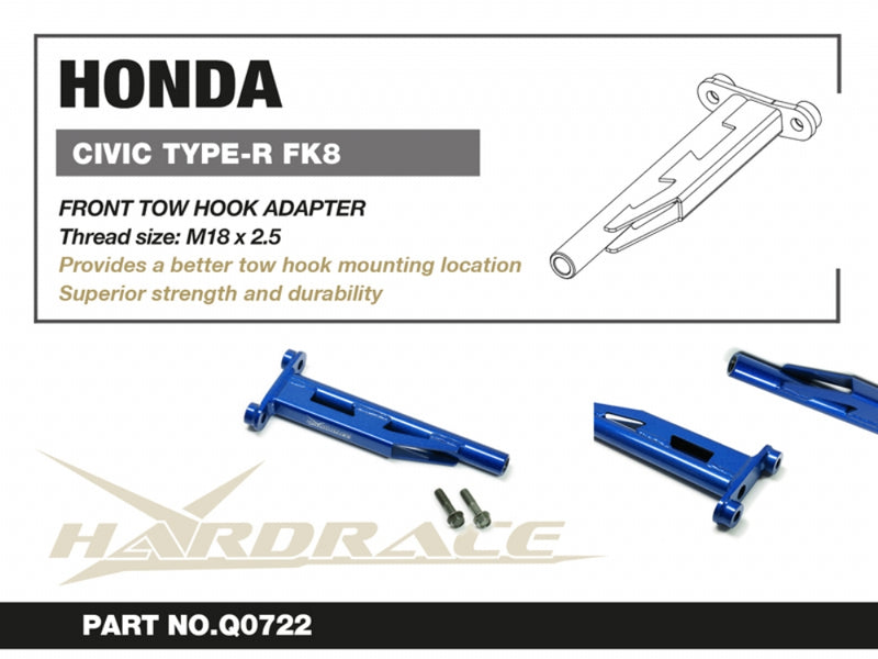 Carica immagine in Galleria Viewer, Supporto Gancio di Traino Hardrace per Honda Civic Type R FK8 (17-22)
