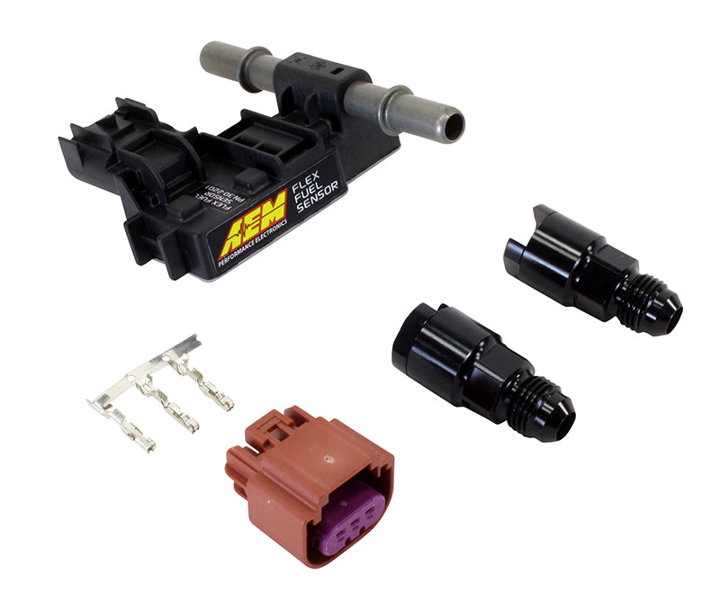 Carica immagine in Galleria Viewer, Sensore Flex Fuel AEM - Raccordi Dash 6 (Analizzatore Etanolo E85)
