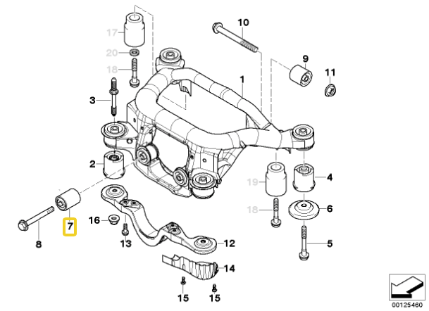 Carica immagine in Galleria Viewer, Silent Block in Poliuretano Differenziale IRP per BMW E46
