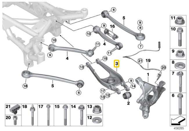 Tiranti Campanatura Posteriore IRP in Alluminio per BMW 1M E8X