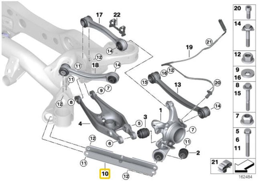 Tiranti Inferiori Posteriori IRP in Alluminio per BMW Serie 3 E9X