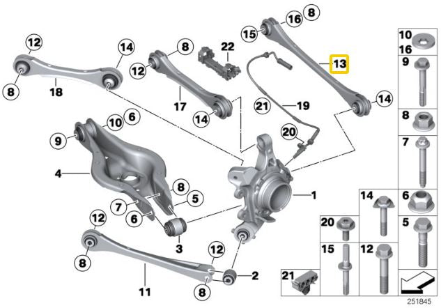 Carica immagine in Galleria Viewer, Tiranti Convergenza Posteriore Regolabili IRP per BMW Serie 4 F3X
