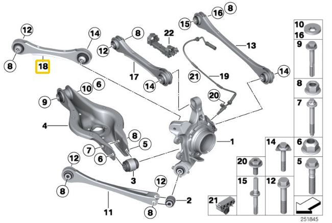 Carica immagine in Galleria Viewer, Tiranti Campanatura Posteriore IRP per BMW Serie 1 F2X

