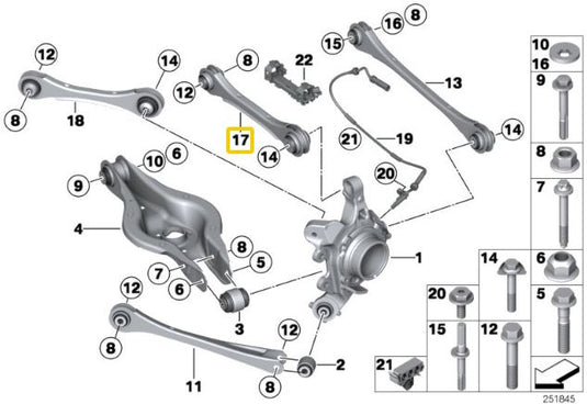 Tiranti Posteriori Regolabili IRP per BMW Serie 1 F2X