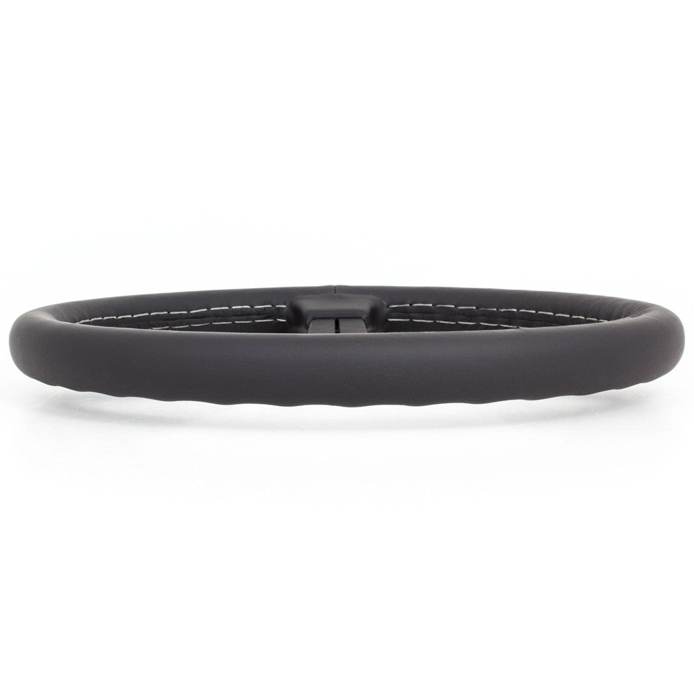 Volante Nardi Classic ND33, Pelle Nera, Razze Nere, Cuciture Grigie, a Calice 40 mm