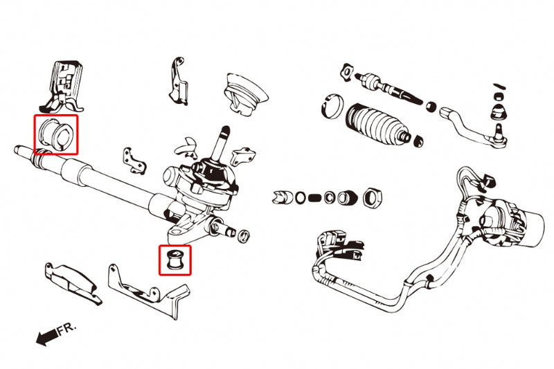 Carica immagine in Galleria Viewer, Kit Silent Block Cremagliera Hardrace per Honda Civic FD (06-12)
