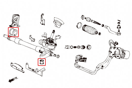 Kit Silent Block Cremagliera Hardrace per Honda Civic FD (06-12)