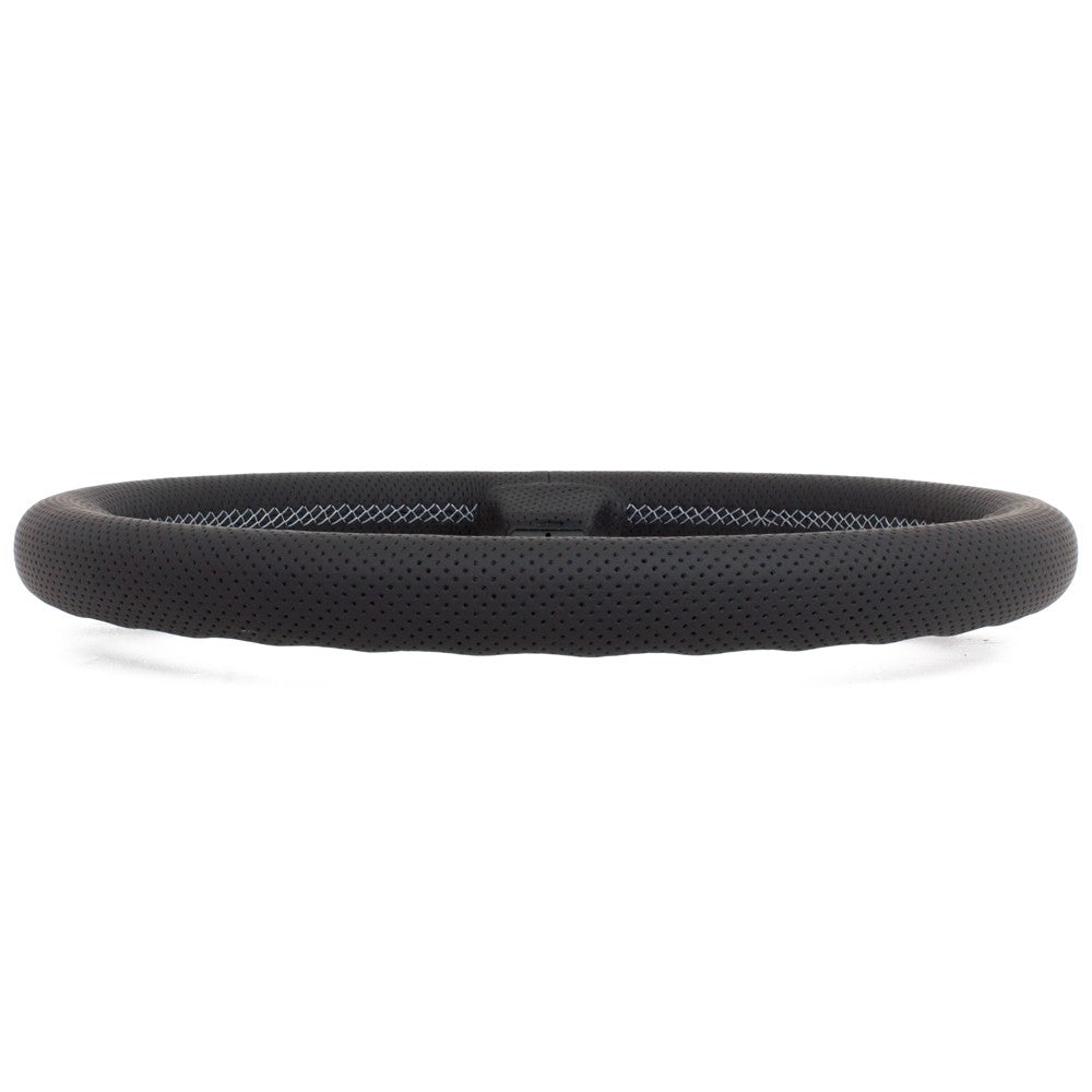 Volante Nardi Classic ND34, Pelle Nera Forata, Razze Nere, Cuciture Grigie, a Calice 40 mm