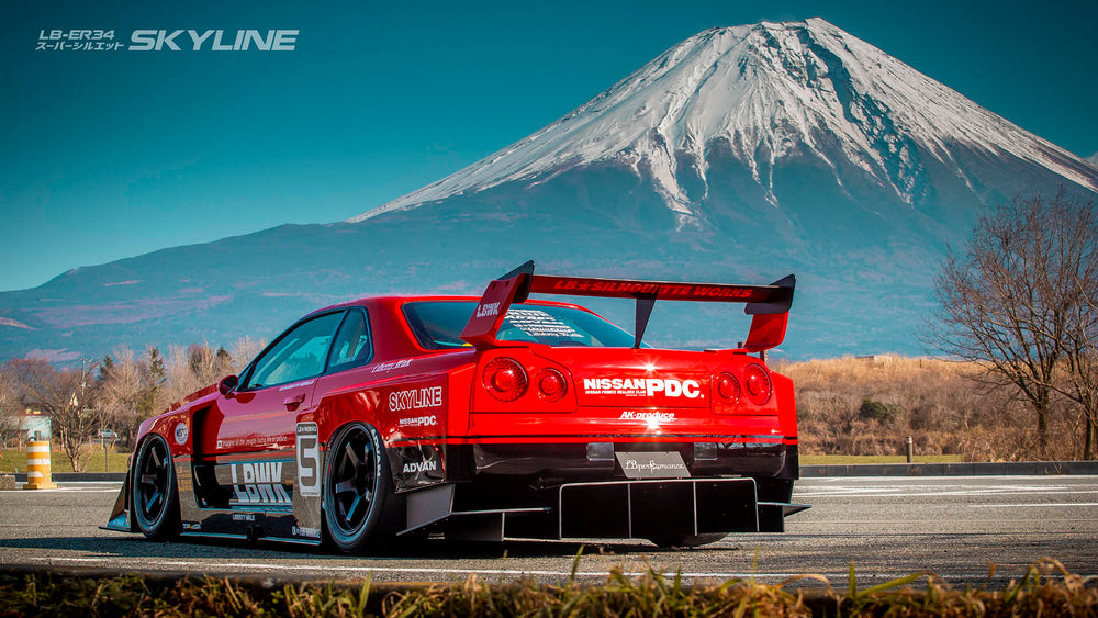 Kit Carrozzeria Liberty Walk LB Super Silhouette per Nissan Skyline R34