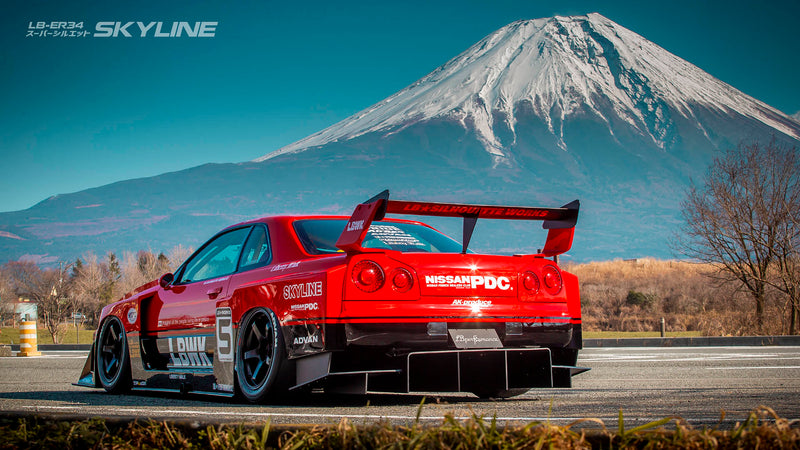 Carica immagine in Galleria Viewer, Kit Carrozzeria Liberty Walk LB Super Silhouette per Nissan Skyline R34
