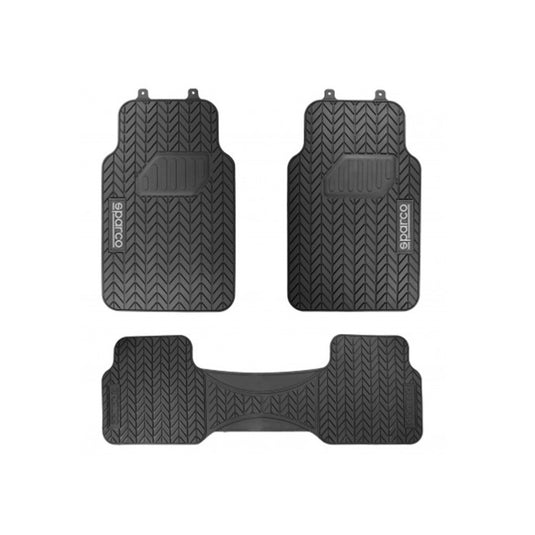Set 4 tappetini in PVC neri Sparco (3 pezzi)