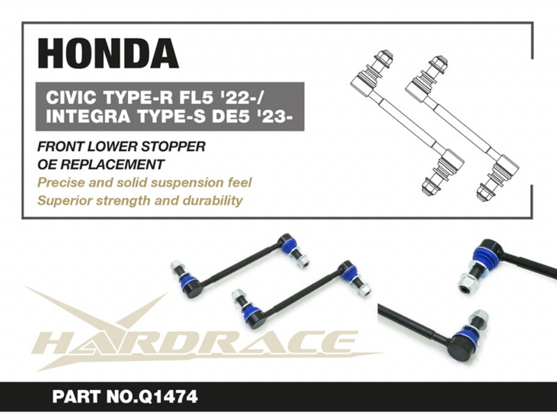 Carica immagine in Galleria Viewer, Bielle Inferiori Anteriori Hardrace (Stopper Link) per Honda Civic Type R FL5 (2022+)
