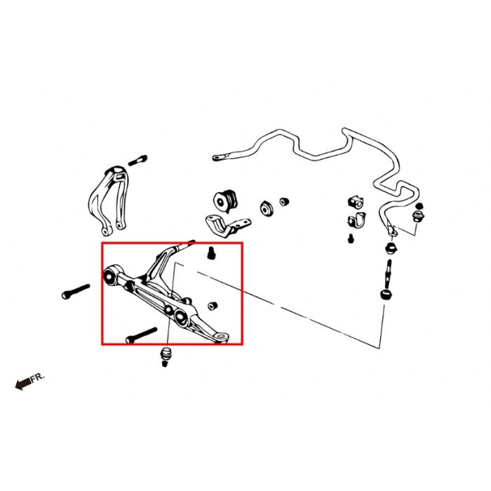 Bracci Oscillanti Inferiori Anteriori Hardrace per Honda Civic EK / EJ / EM