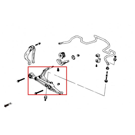 Bracci Oscillanti Inferiori Anteriori Hardrace per Honda Civic EK / EJ / EM