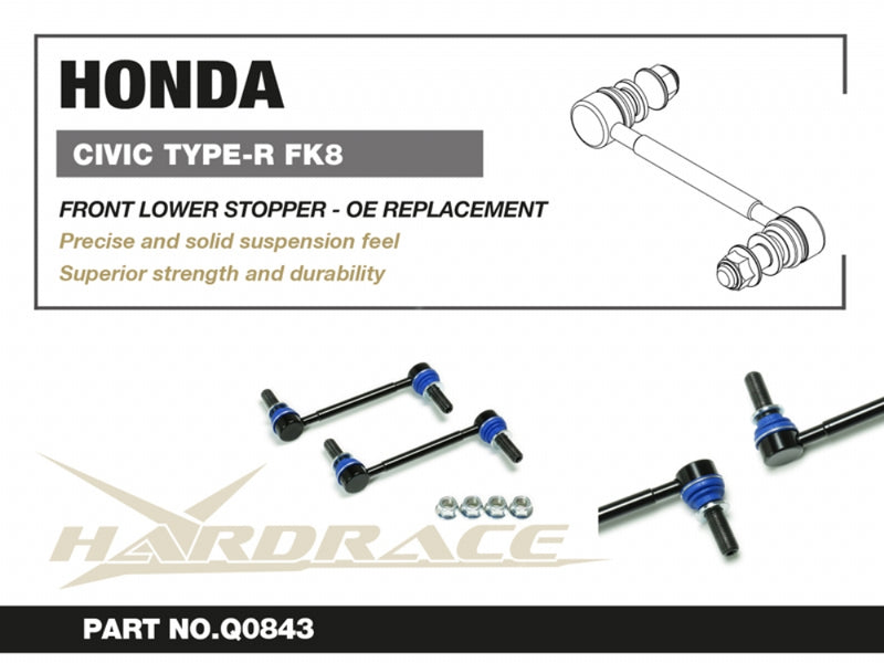 Carica immagine in Galleria Viewer, Bielle Inferiori Anteriori Hardrace (Stopper Link) per Honda Civic Type R FK8 (17-22)
