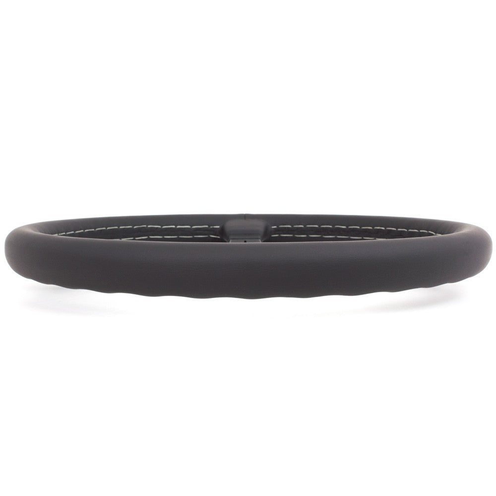 Volante Nardi Classic ND36, Pelle Nera, Razze Nere, Cuciture Grigie, a Calice 40 mm