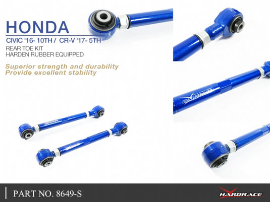 Bracci Posteriori Regolabili (Toe Kit) Hardrace per Honda Civic FC / FK (16-21)