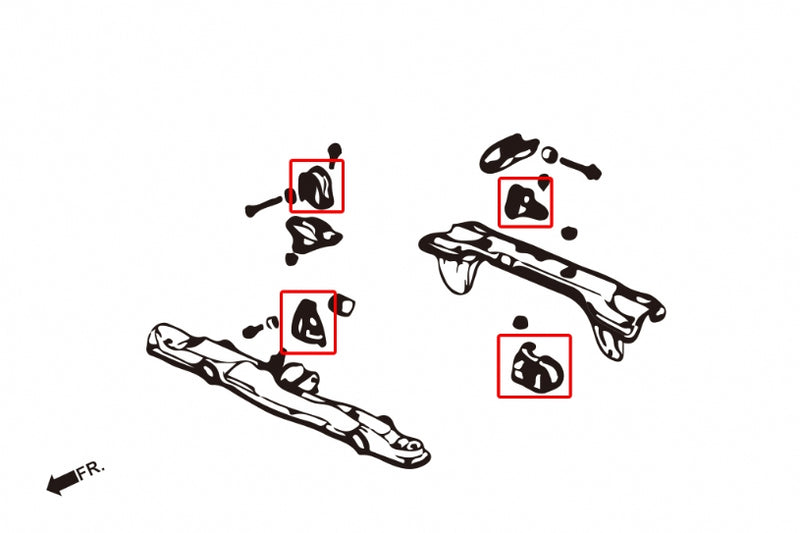 Carica immagine in Galleria Viewer, Kit Supporti Motore Rinforzati Hardrace per Honda CRX ED (88-91) Cambio Automatico
