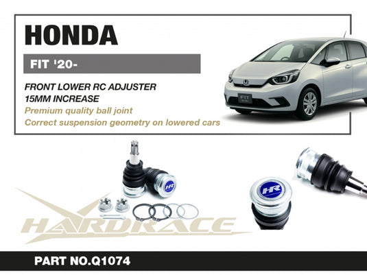 Snodi Sospensione Inferiori Anteriori Allungati Hardrace con Correzione del Centro di Rollio per Honda Jazz (2020+)