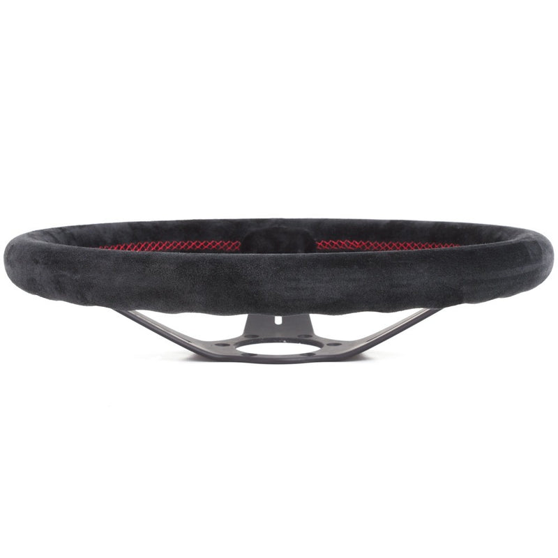 Carica immagine in Galleria Viewer, Volante Nardi Deep Corn Ø35, Scamosciato Nero, Razze Nere, Cuciture Rosse, a Calice 75 mm

