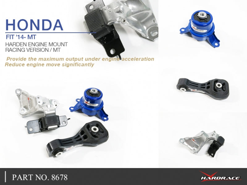 Carica immagine in Galleria Viewer, Kit Supporti Motore Rinforzati Hardrace per Honda Jazz (13-20)
