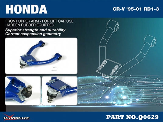 Bracci Oscillanti Superiori Anteriori Regolabili (Camber Kit) Hardrace per Honda CR-V RD (97-01) Rialzata