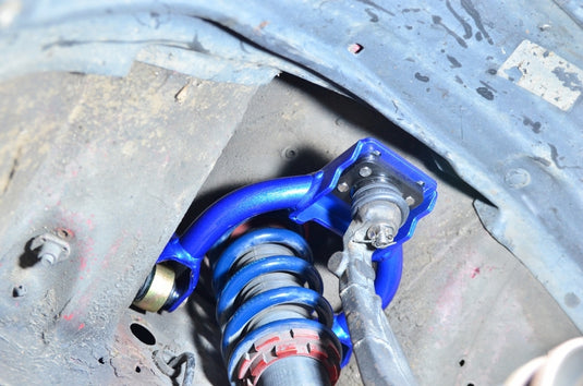 Bracci Oscillanti Superiori Anteriori Regolabili (Camber Kit) Blu Hardrace per Honda Civic EG / EH / EJ